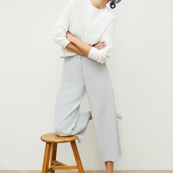 NWOT MM La Fleur The Zhou Culotte—Crepe in "Fog" color. - Picture 5 of 6